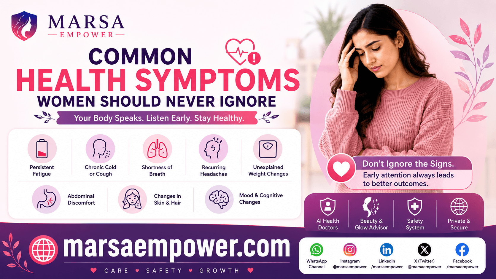 Most Common Health Symptoms Women Must Not Ignore