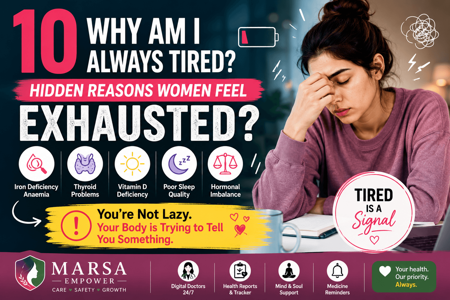 The Hidden Causes of Women's Fatigue: 10 Reasons You Might Always Feel Tired