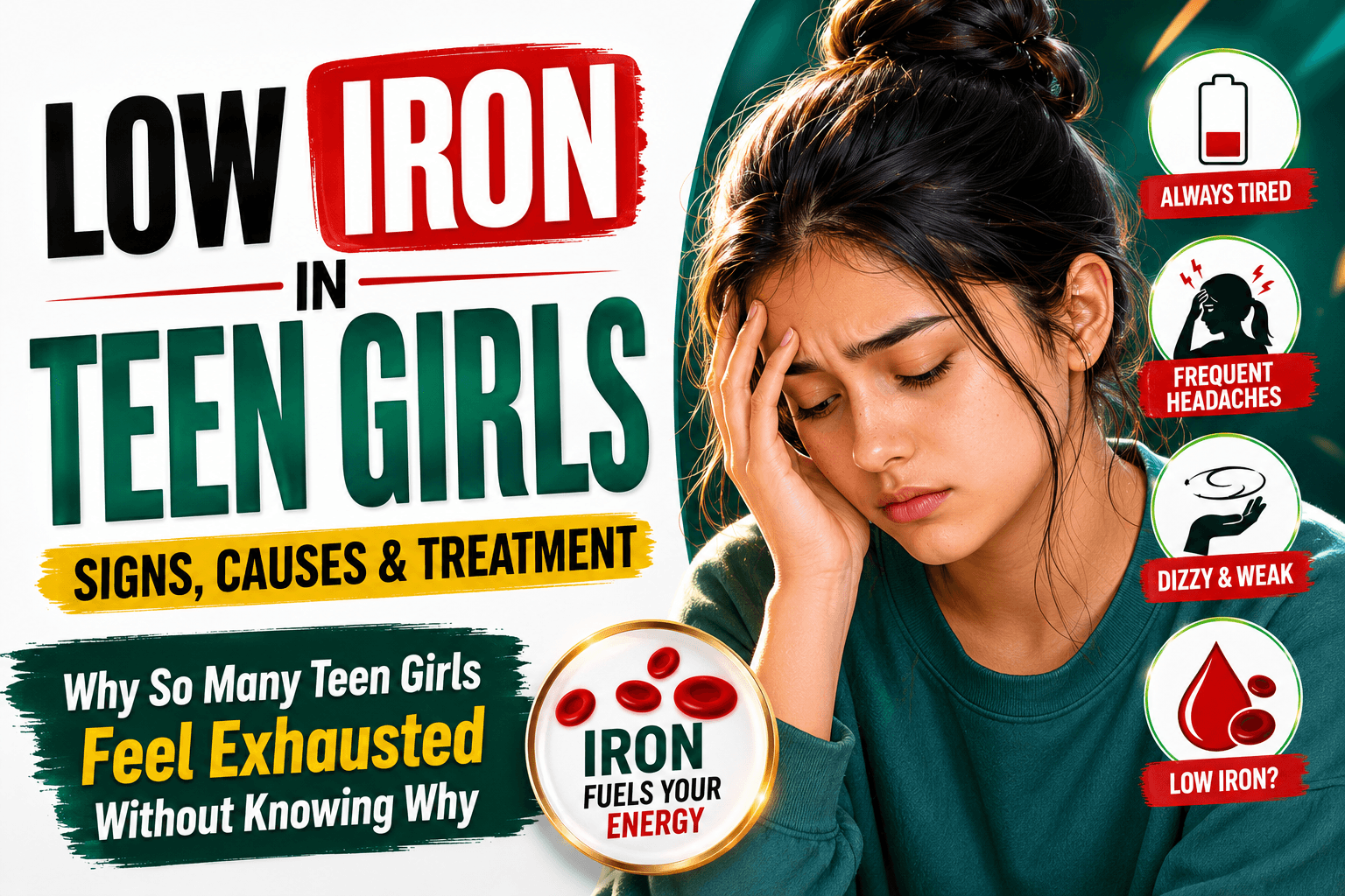 Low Iron in Teen Girls: Signs, Causes, and Effective Treatments