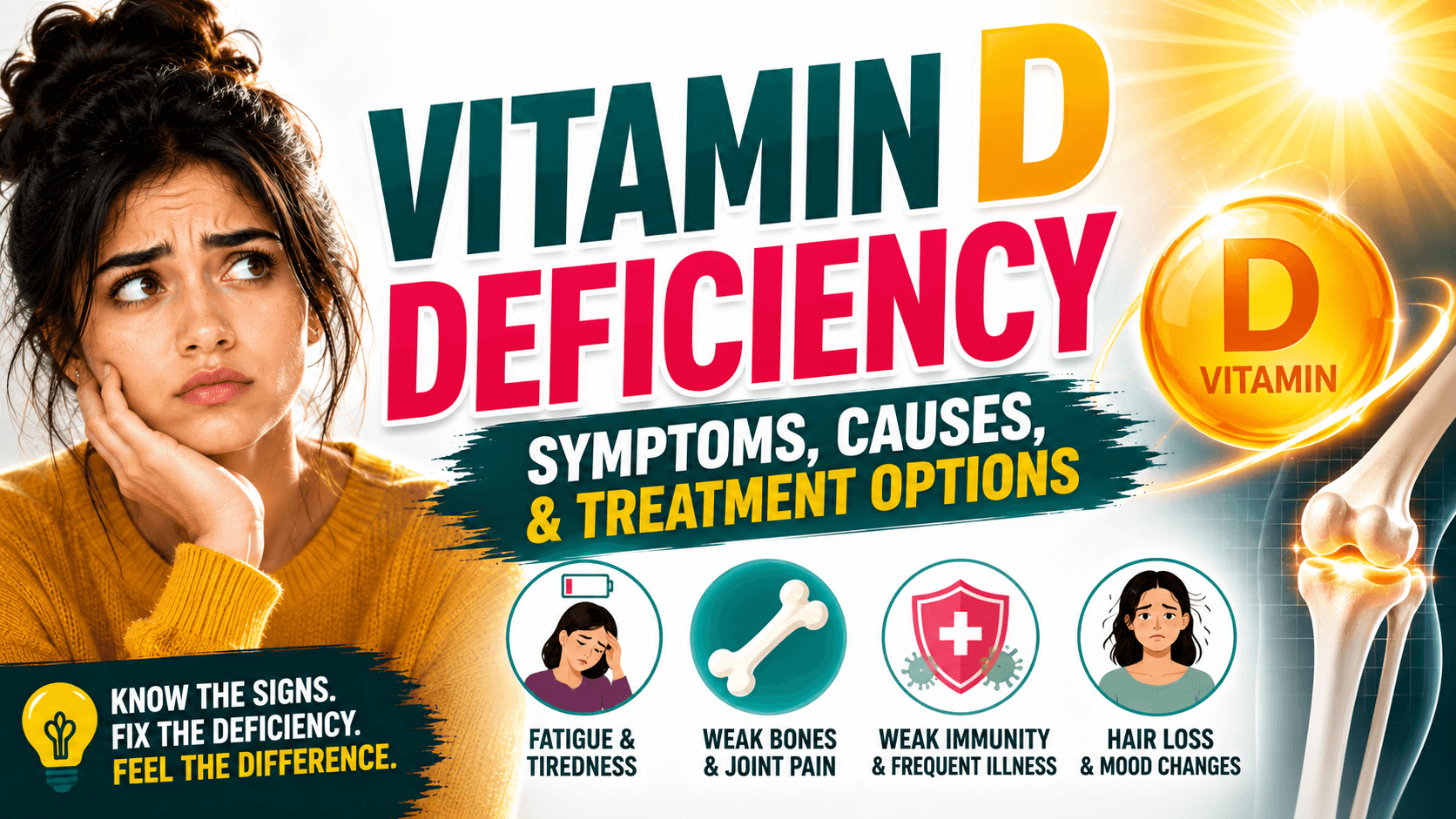 Vitamin D Deficiency: Symptoms, Causes, and Treatment Options