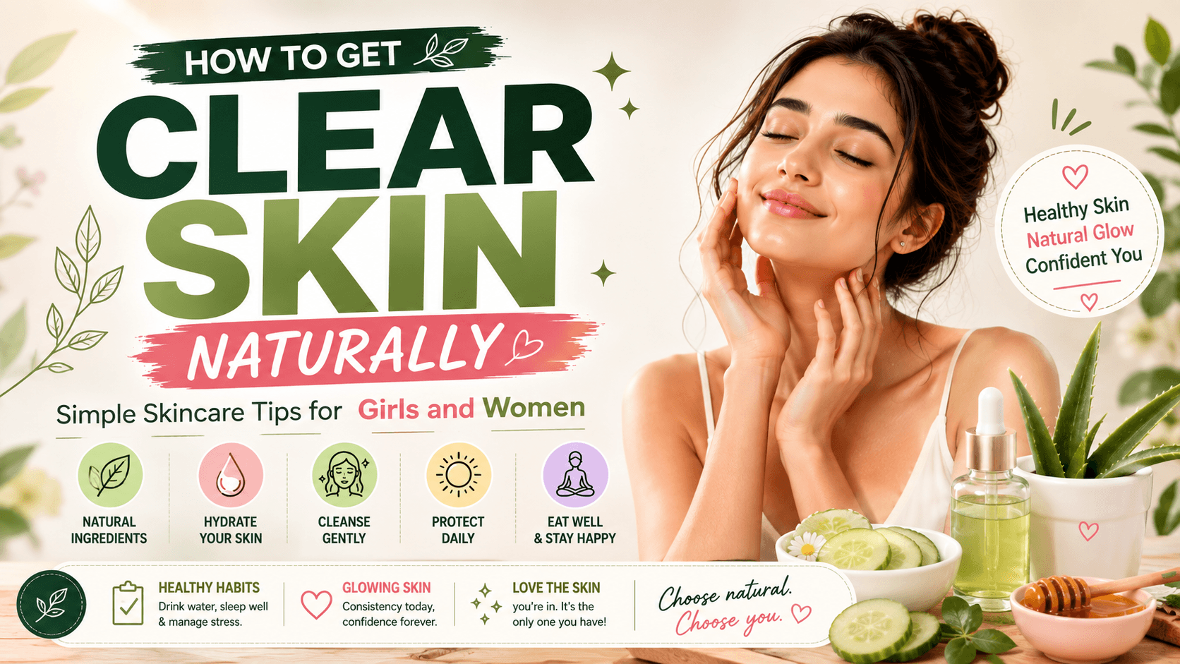 How to Get Clear Skin Naturally: Simple Skincare Tips for Girls and Women