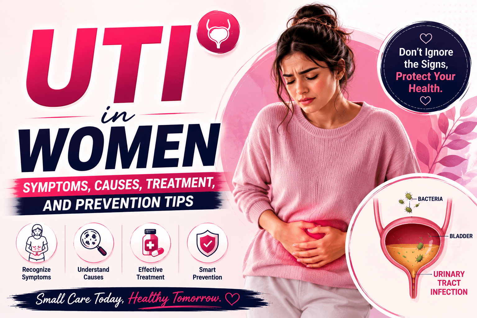 UTI in Women: Symptoms, Causes, Treatment, and Prevention Tips