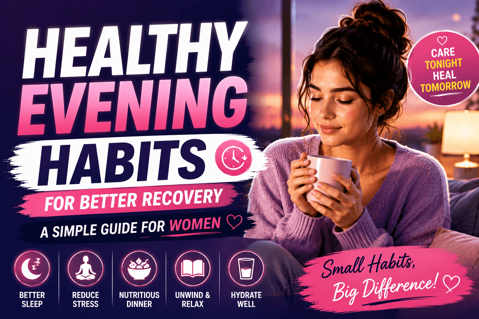 Healthy Evening Habits for Better Recovery: A Simple Guide for Women