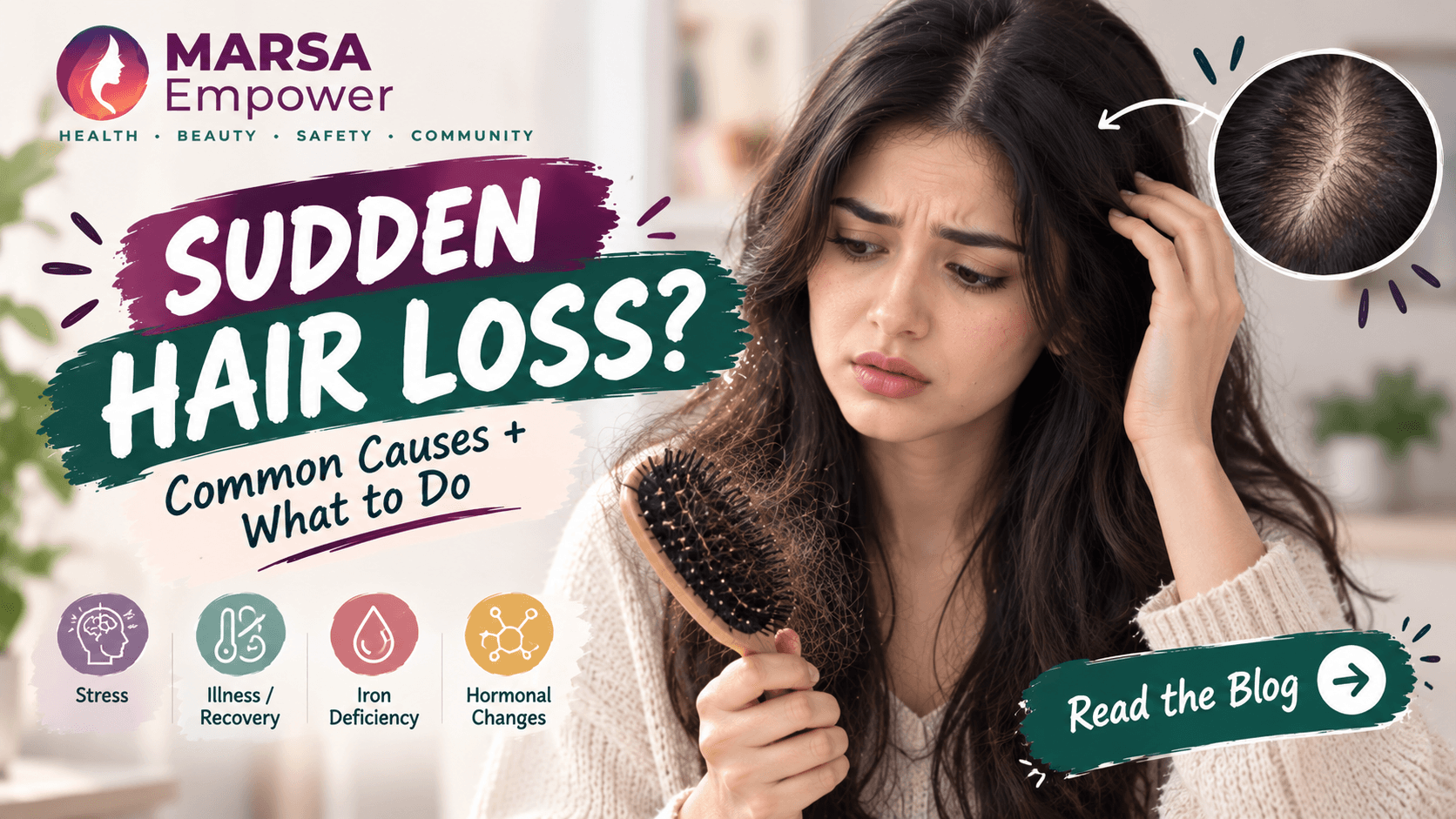 Sudden Hair Loss in Girls and Women: Common Causes and What to Do